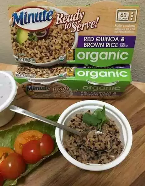 Minute Ready To Serve Organic Red Quinoa Brown Rice With Garlic Cups Celiac Com