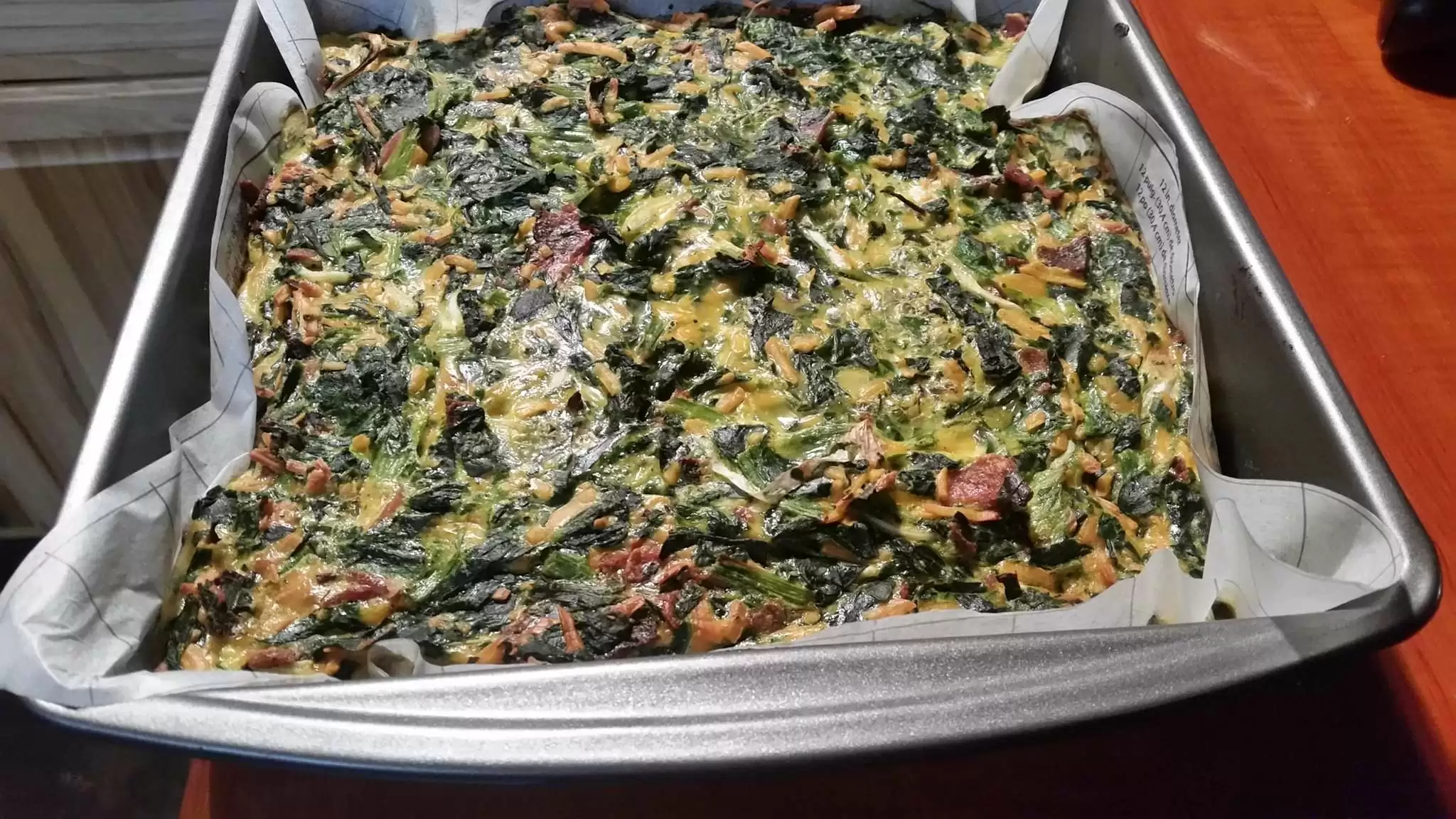 Spinach and Bacon Crustless Quiche